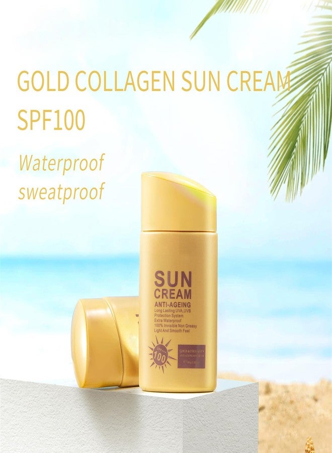 Cappuvini Anti Aging Sunscreen SPF 60 for Face and Body, Sun Screen Protector Walerproof, Non Greasy, Light and Smooth Feel Sunscreen Lotion Moisture Sun Cream, Beach Essentials for Women (SPF 60) - Image 2